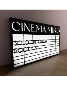 Cartel vintage con luz para CINES, EVENTOS