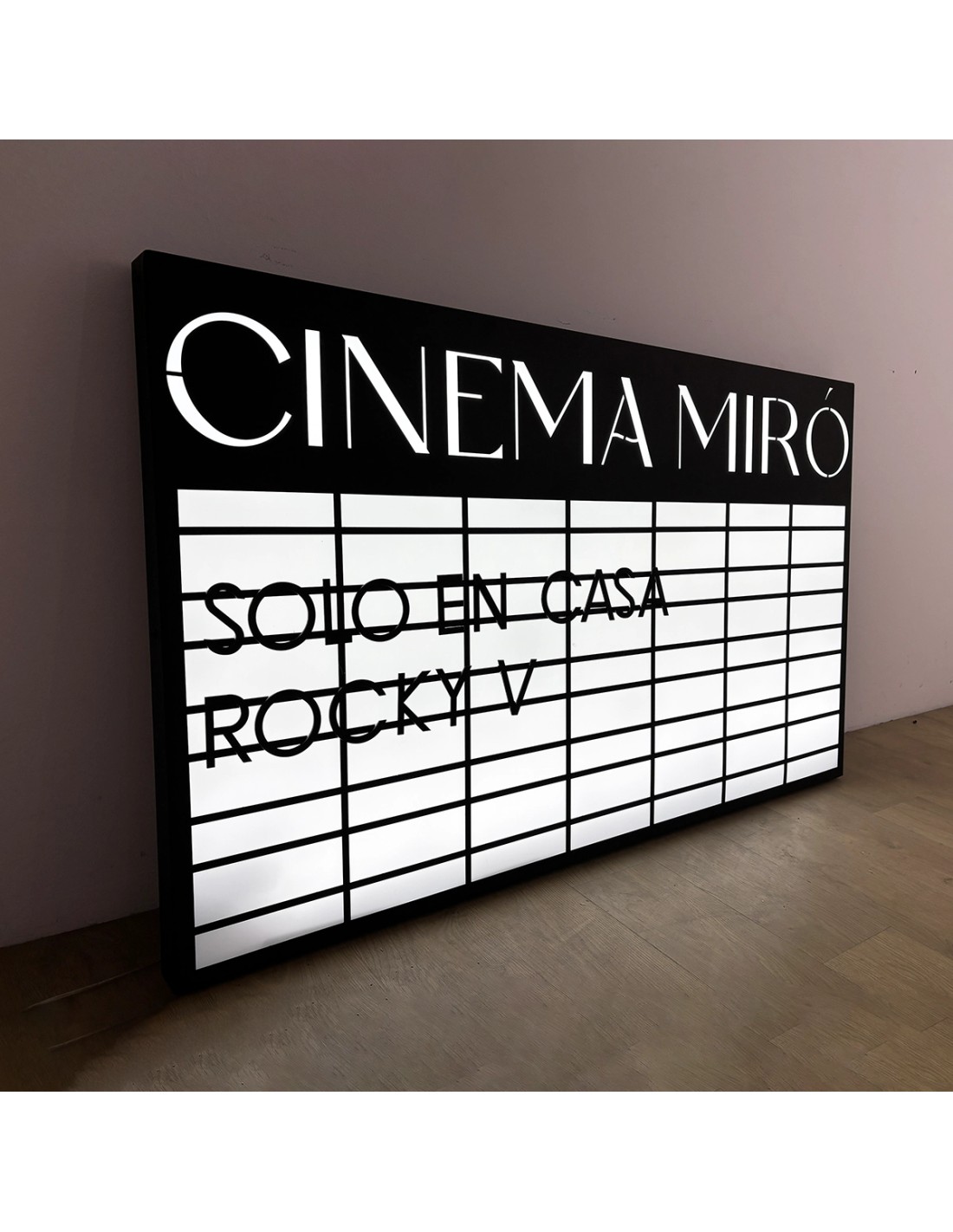 Cartel vintage con luz para CINES, EVENTOS