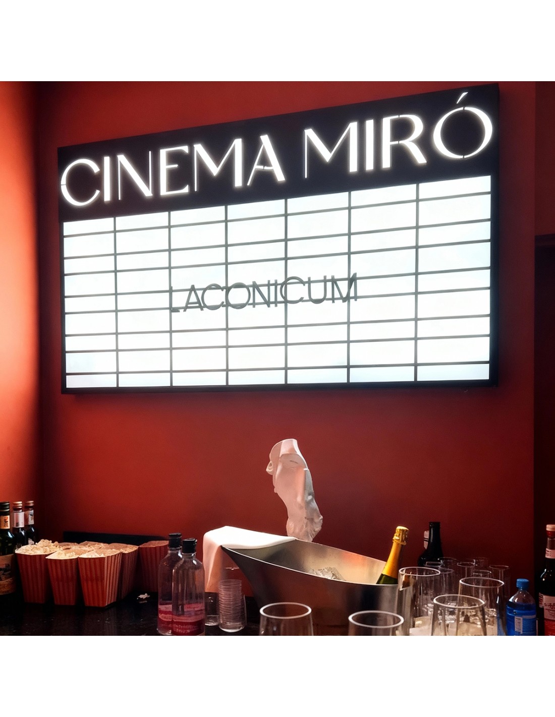 Rotulo personalizable de cine retro estilo americano