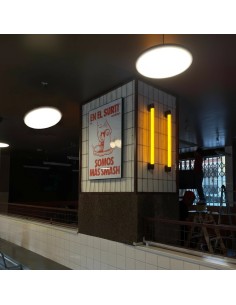 Aplique vintage industrial con tubo LED cálido de 60 cm 2