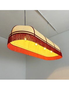 Luminaria textil artesanal ideal para comedores y restaurantes 2