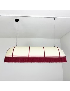 Handcrafted textile light fixture ideal for dining rooms and restaurants