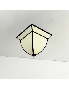 Vintage ceiling light with beige linen fabric