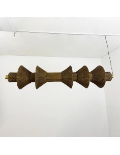 Large decorative lighting in wicker and brass