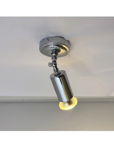Adjustable gloss chrome wall light for bathrooms
