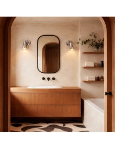 Aplique de pared orientable en cromo brillo para baño 2