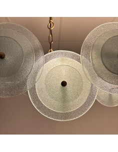 Valo linear design lamp with textured glass discs