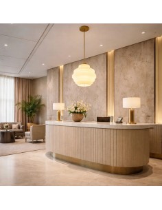 lámparas de techo con una tulipa opalizada en forma de panal de abejas 2