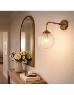 Wall lamp with glass ball ideal for dining rooms 2