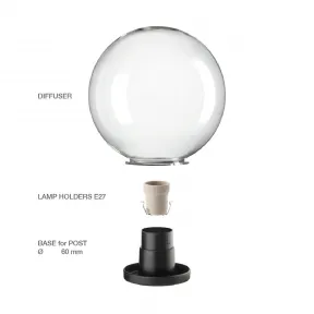 Opal polycarbonate globe 20cm 2