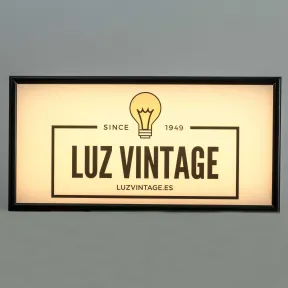 cartel luminoso de estilo vintage industrial personalizable 2