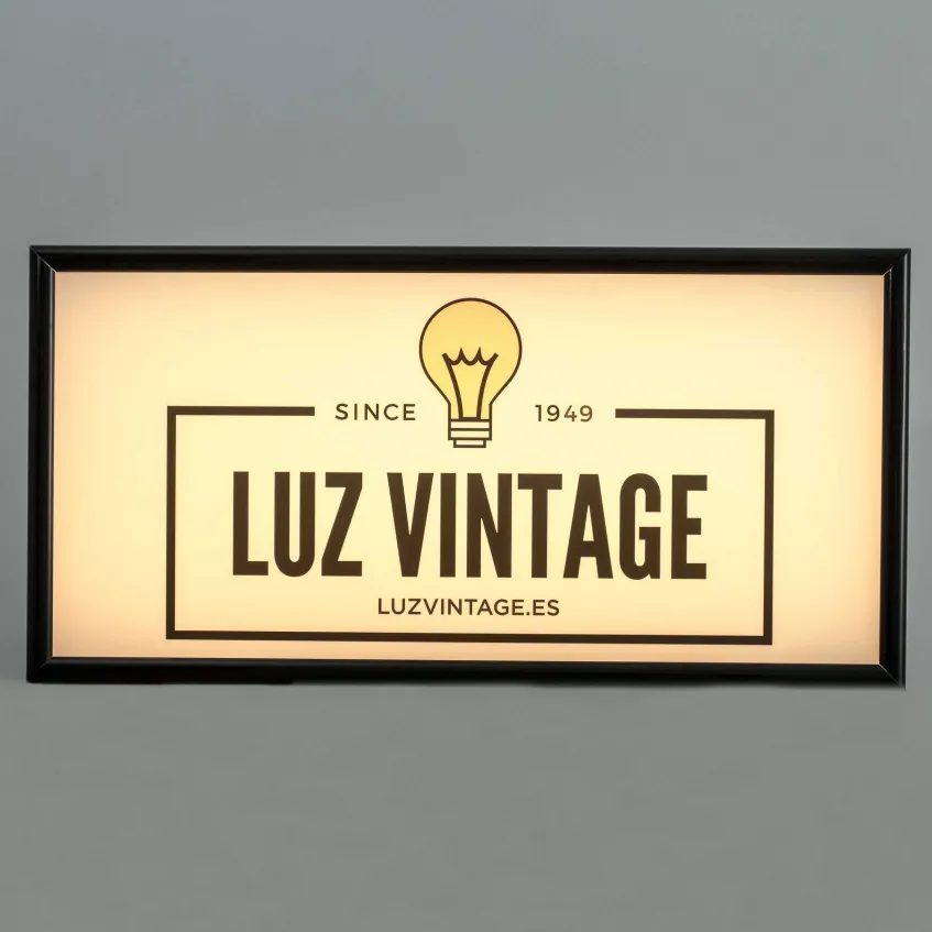 cartel luminoso con LED de estilo vintage industrial