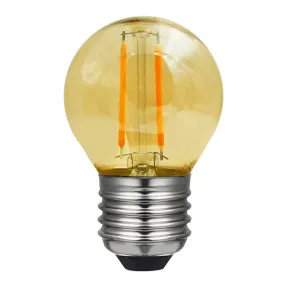 Bulb E27 2W 2200k –  Spherical Amber glass 2