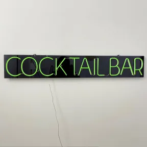 Cartel vintage retro personalizable y con un tubo de LED integrado 2
