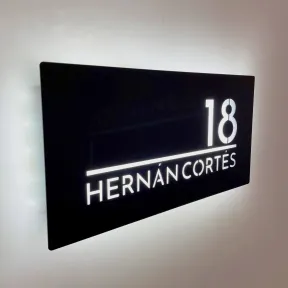 Vintage LED wall sign with custom text