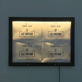 Menu display for the wall with integrated outdoor LED (4xA4) 2