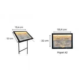 Standing menu display with integrated LED for outdoor use... 2