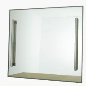 espejo de luz vintage cuadrado con marco de metal y dos LEDS incluidas