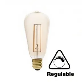 Dimmable Vintage Edison LED Bulb -E27 5W – Amber Glass 2