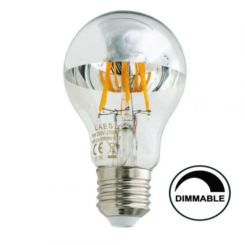 Bombilla vintage LED estándar E27 6W 2700k Regulable