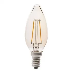 Vintage LED candle Bulb – E14 2W – Amber Glass 2
