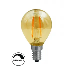 Vintage spherical E14 LED bulb  4W amber glass - Dimmable 2