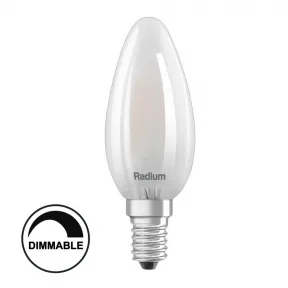 Bombilla LED vela E14 5W 2700k cristal mate - Regulable 2