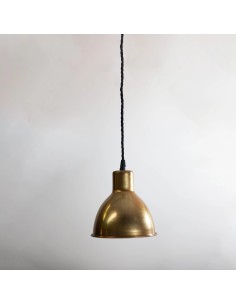 lámparas de cocina industriales con pantalla de metal efecto latón envejecido 2