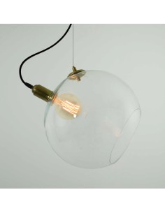 vintage ceiling lamp with transparent glass lampshade