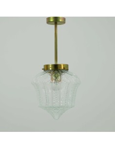 Vintage diamond glass tulip pendant lamp - Eider 2