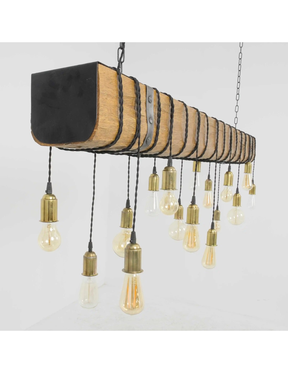 lámpara de techo vintage lleva 16 portalámparas para bombillas LED de casquillo E27