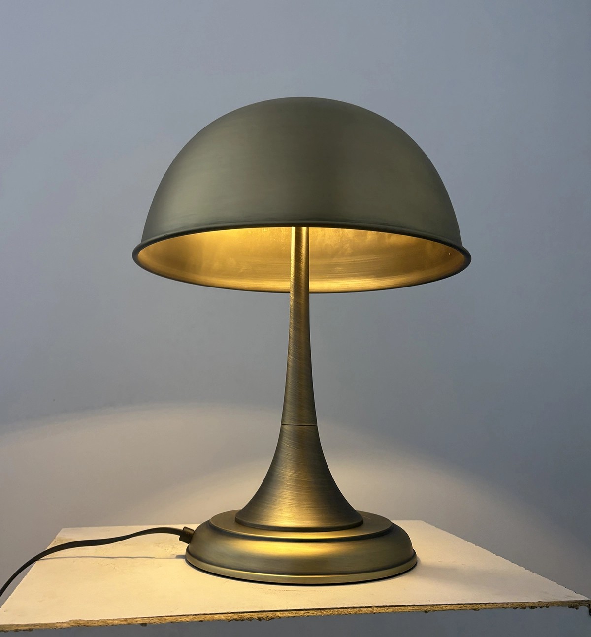 Vintage Table Lamp in Aged Brass Tala | Warm LED Light